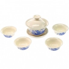 Набір посуду для чайної церемонії на 4 персони білий Гра в Го (28472A)